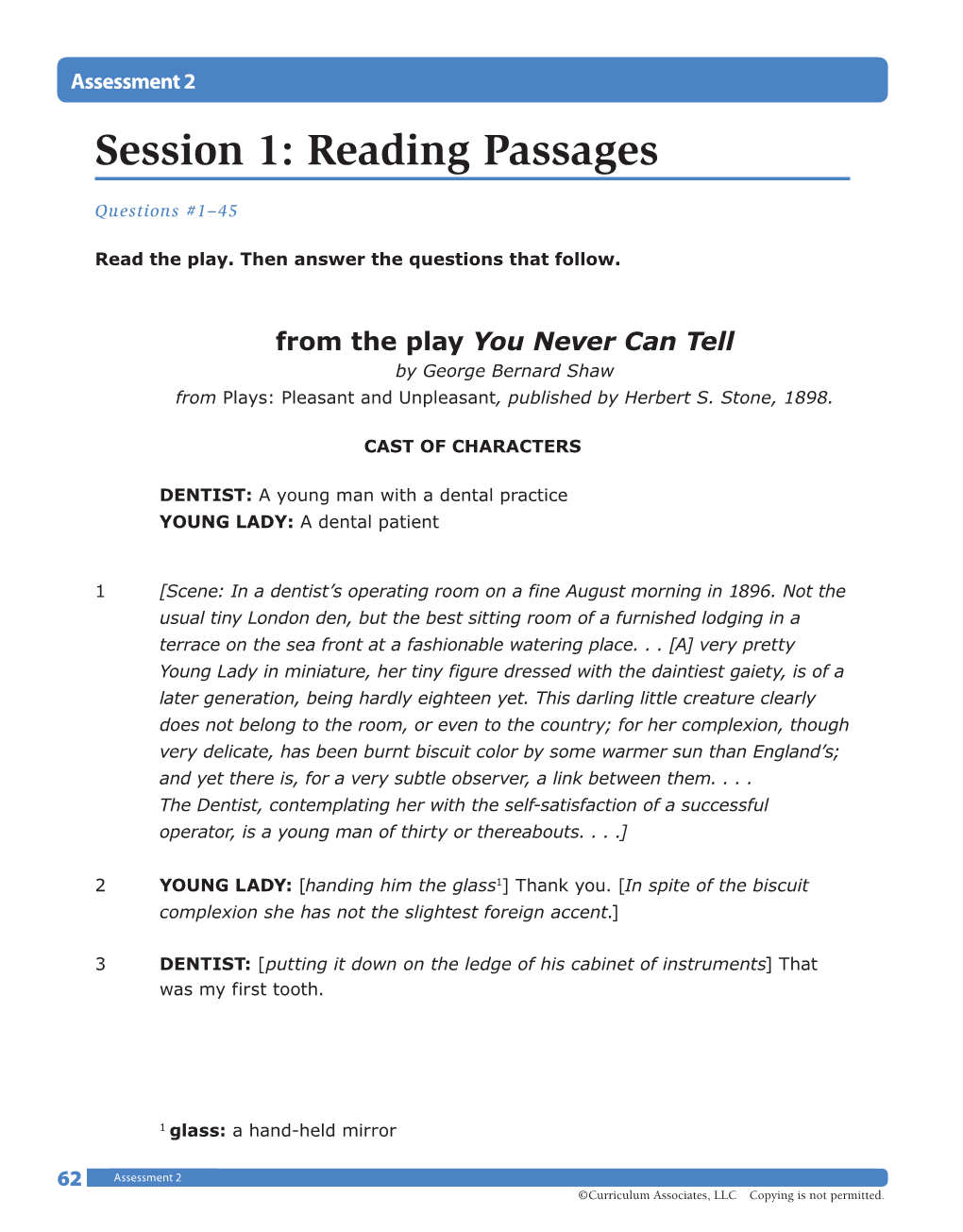 Session 1: Reading Passages