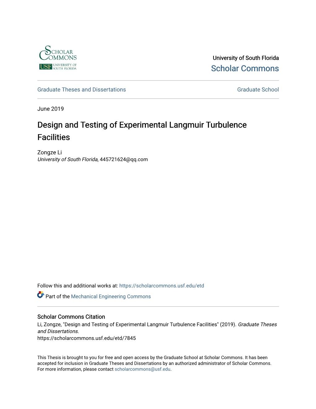 Design and Testing of Experimental Langmuir Turbulence Facilities