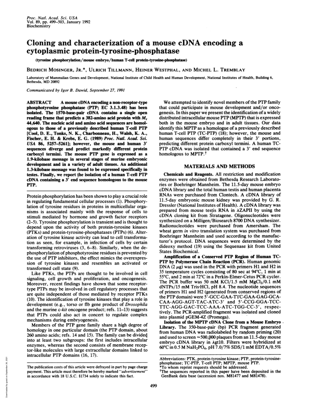 Cytoplasmic Protein-Tyrosine-Phosphatase