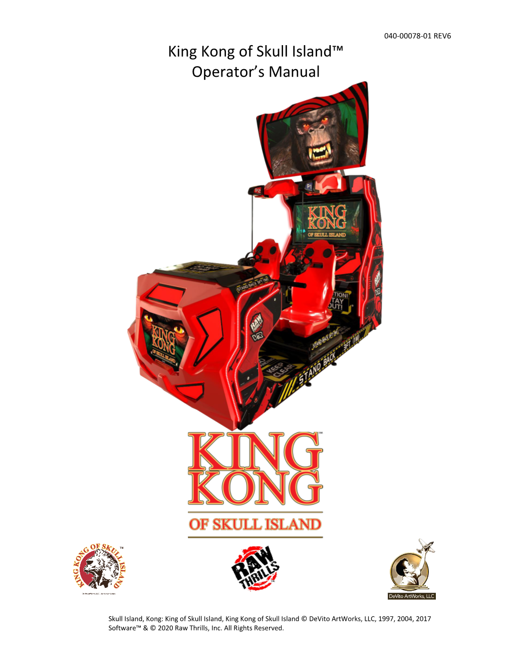 King Kong of Skull Island™ Operator’S Manual