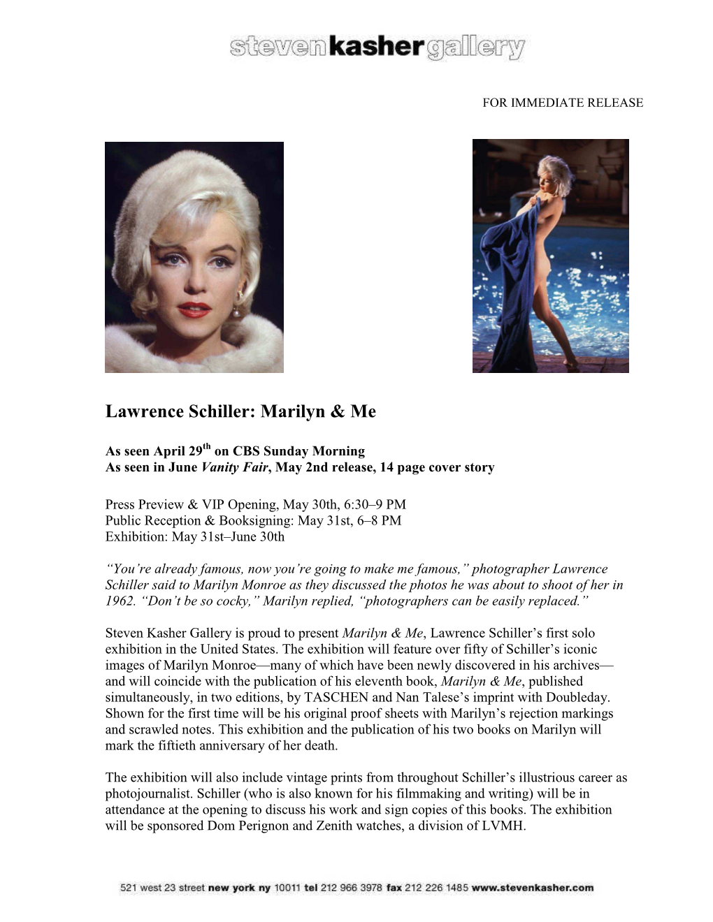 Lawrence Schiller: Marilyn & Me