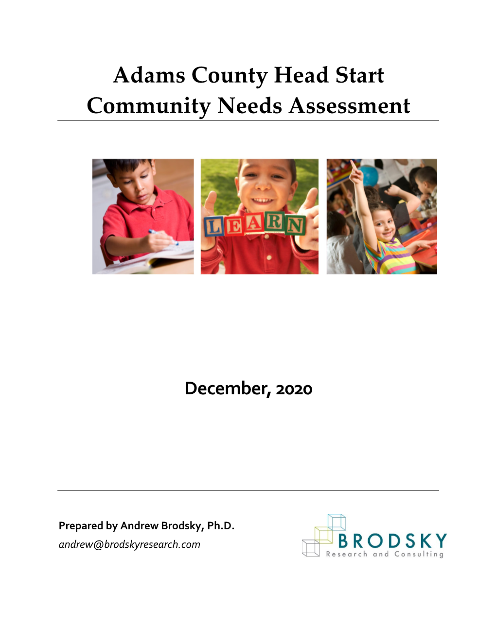 Adams County Head Start Community Needs Assessment