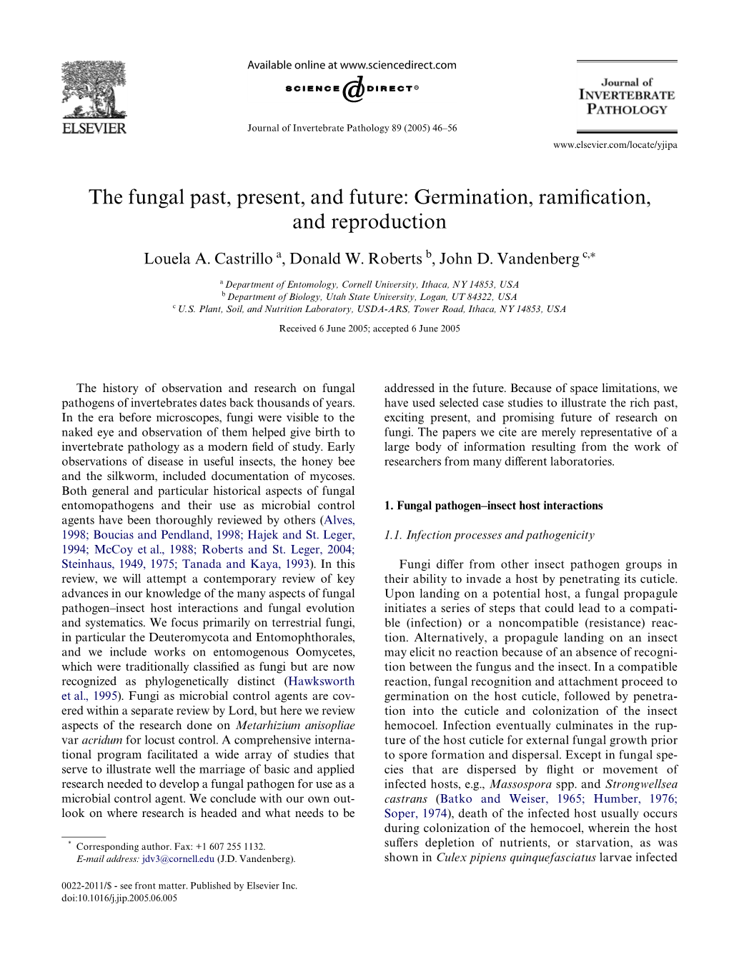 The Fungal Past, Present, and Future: Germination, Ramiwcation, and Reproduction