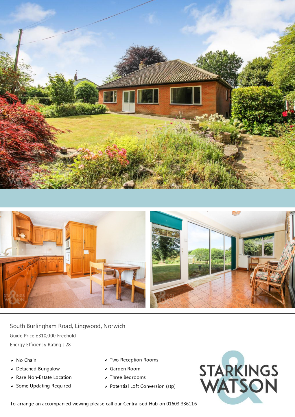 South Burlingham Road, Lingwood, Norwich Guide Price £310,000 Freehold Energy Efficiency Rating : 28