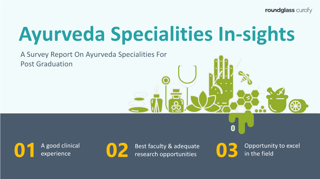 Ayurveda Specialities In-Sights a Survey Report on Ayurveda Specialities for Post Graduation