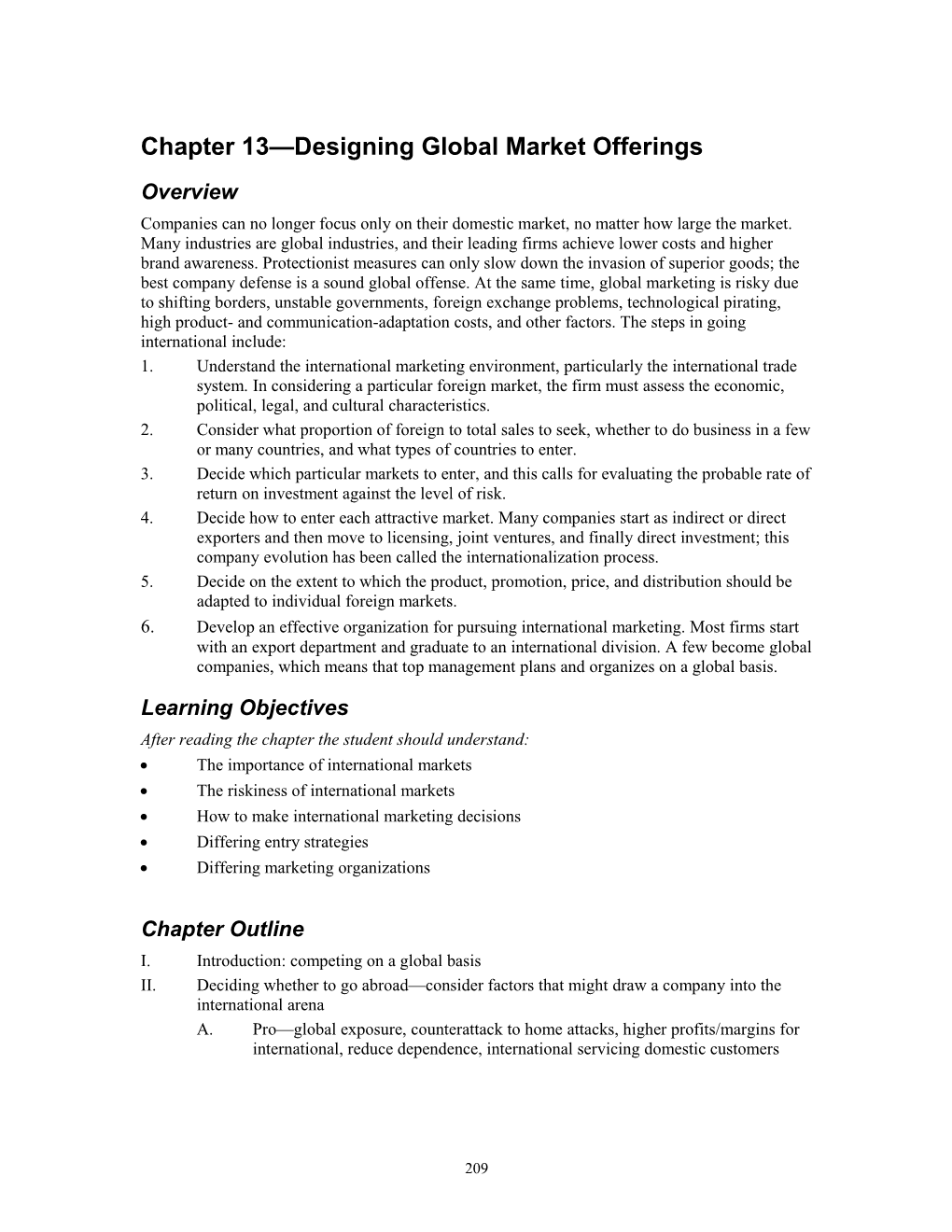 Chapter 13—Designing Global Market Offerings