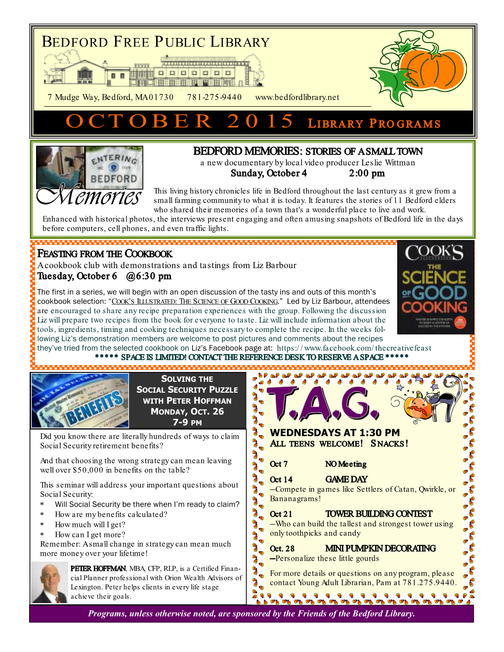 October 2015 Newsletter