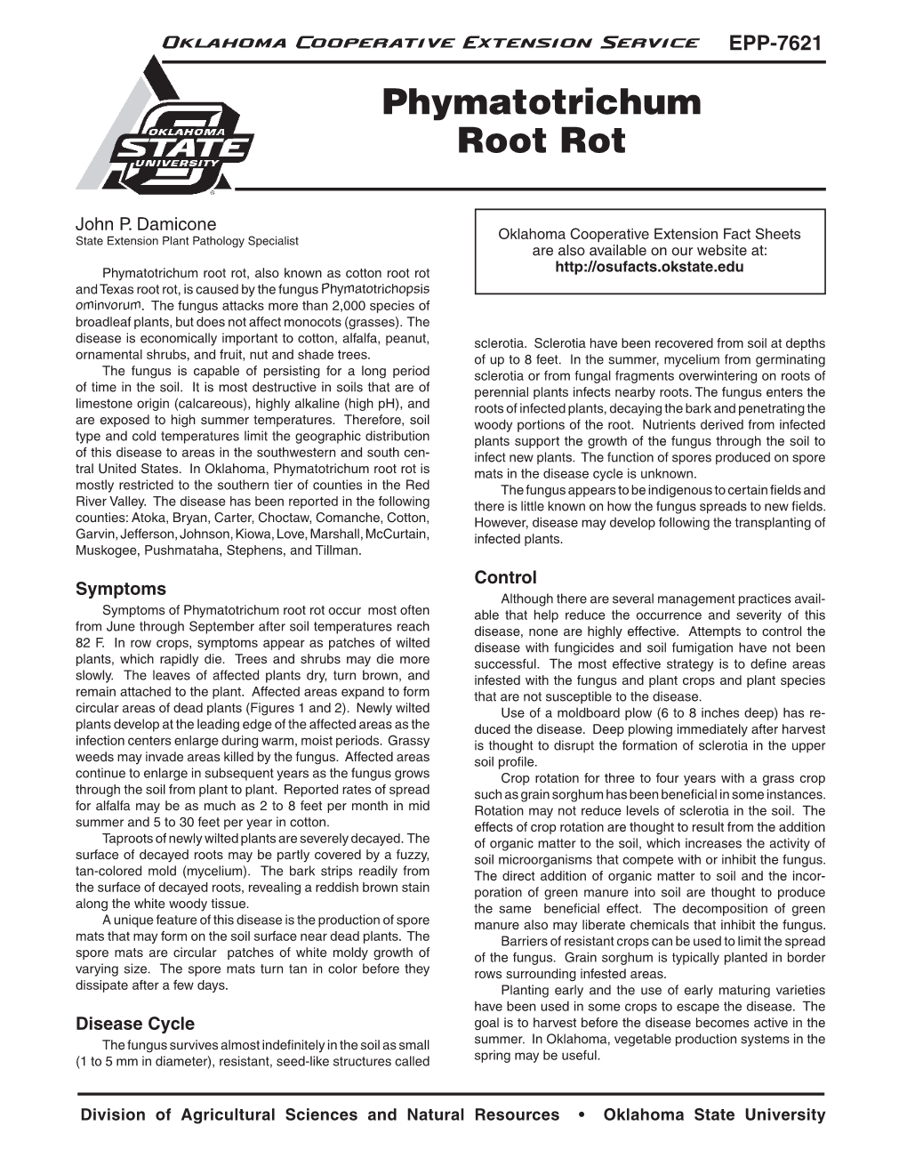 Phymatotrichum Root Rot