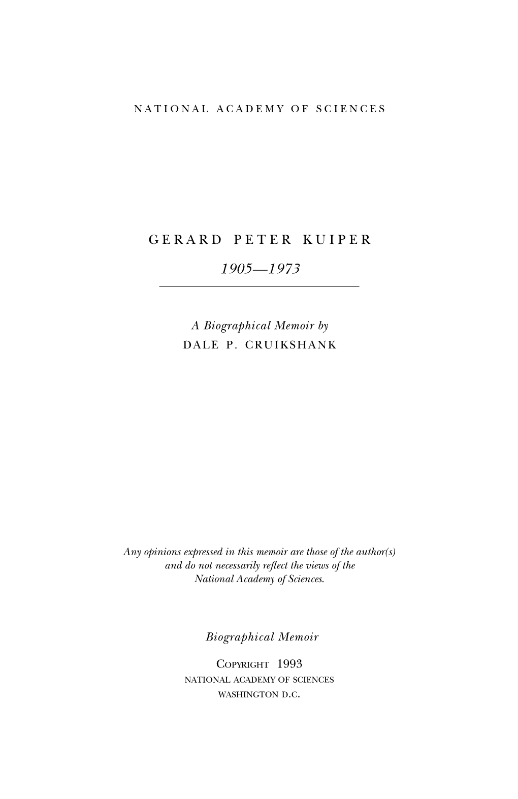 Gerard Peter Kuiper