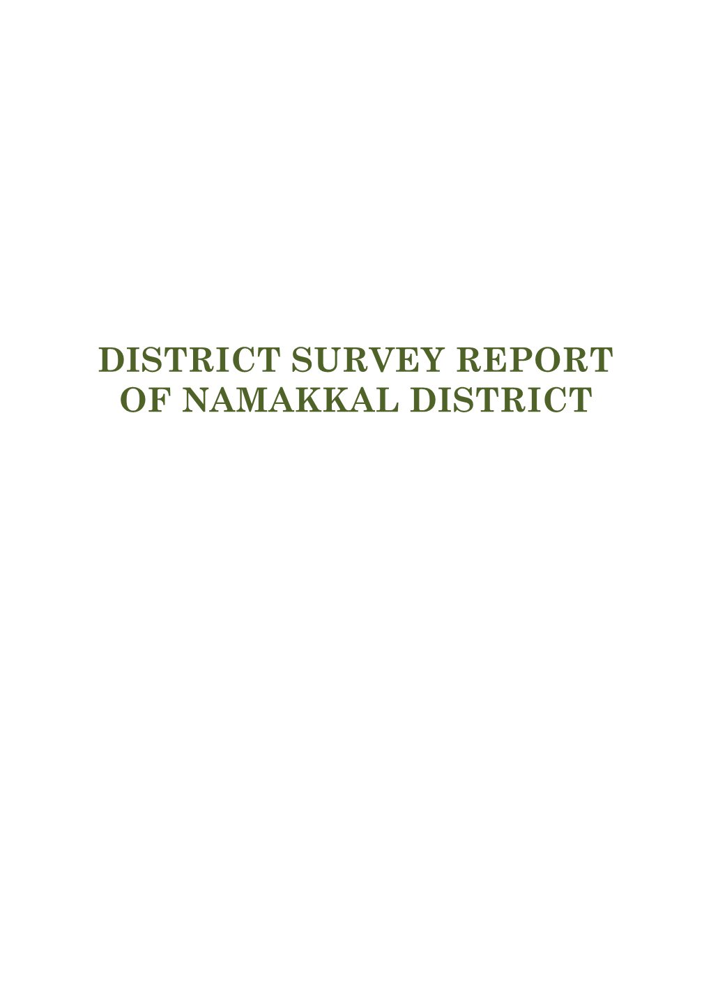 District Survey Repor of Madurai