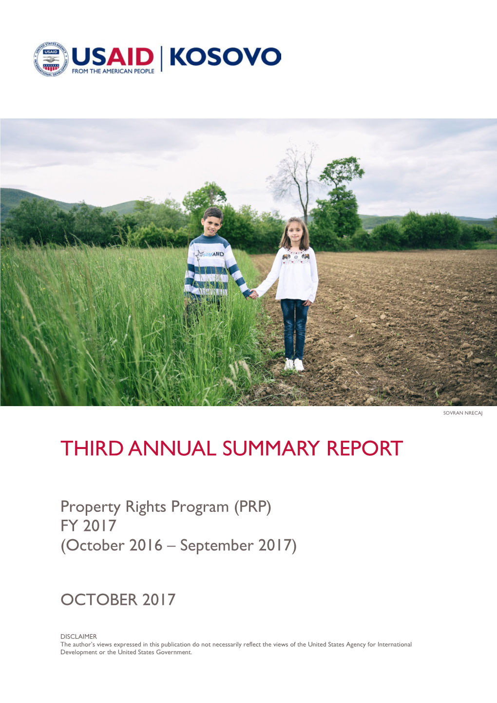 Kosovo Property Rights Program (PRP) Annual Report: 2017