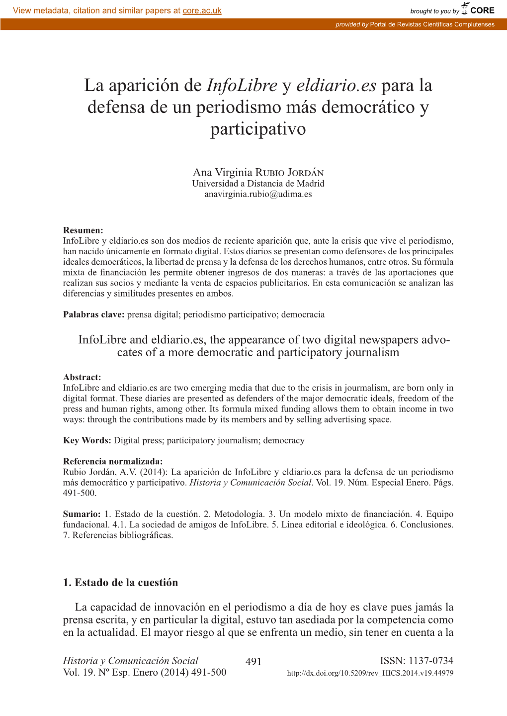 La Aparición De Infolibre Y Eldiario.Es Para La Defensa De Un Periodismo Más Democrático Y Participativo