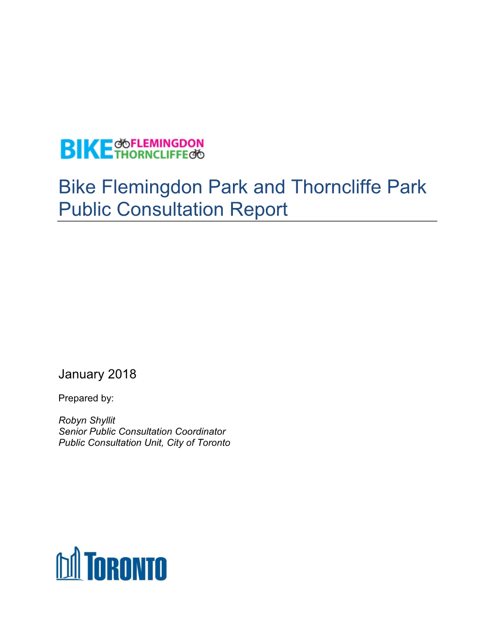 Bike Flemingdon Park and Thorncliffe Park Public Consultation Report