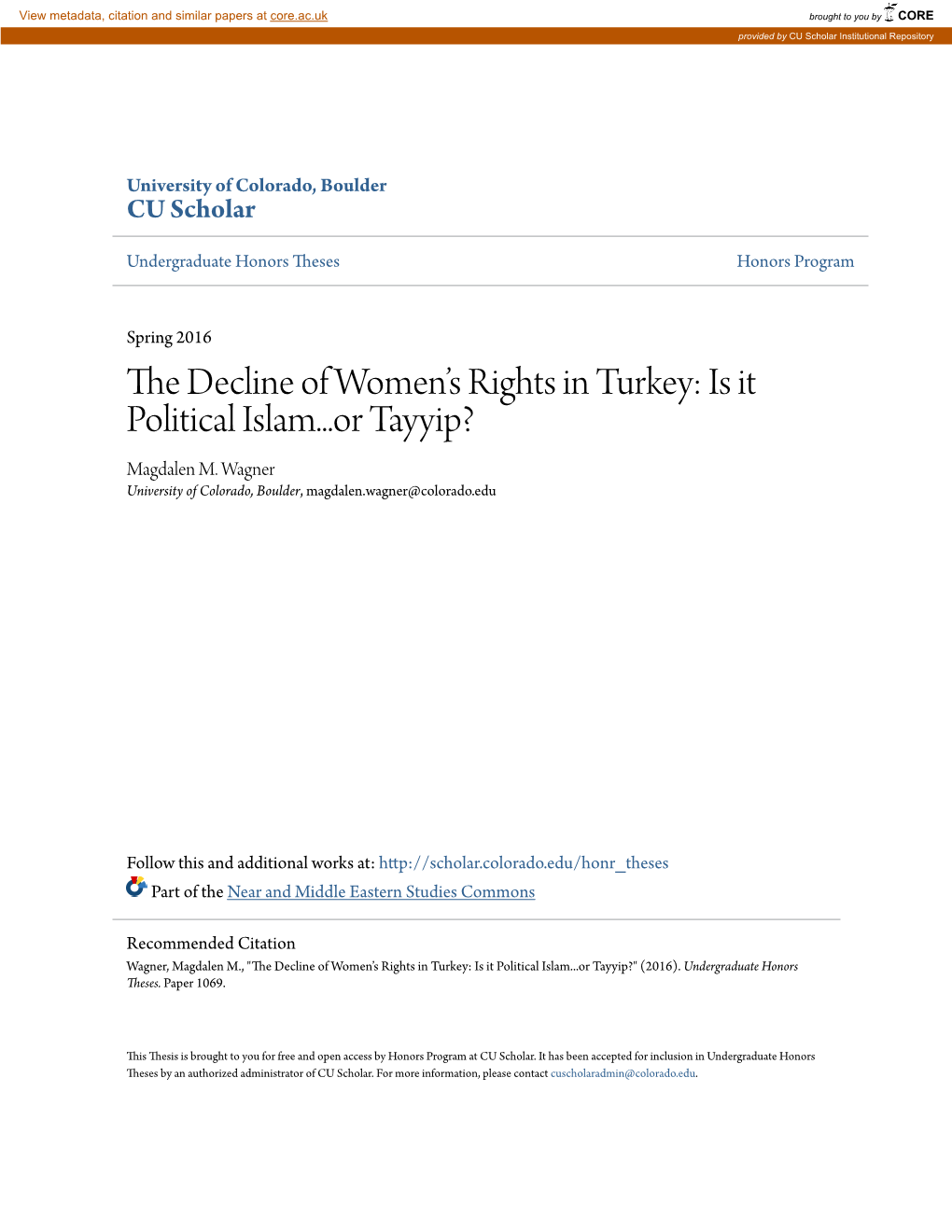 The Decline of Women's Rights in Turkey