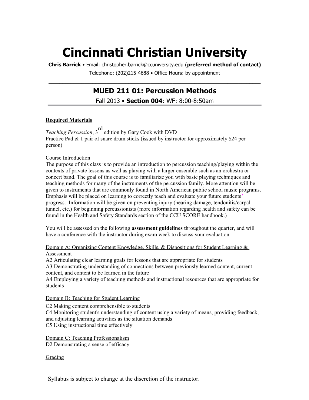 Cincinnati Christian University s3