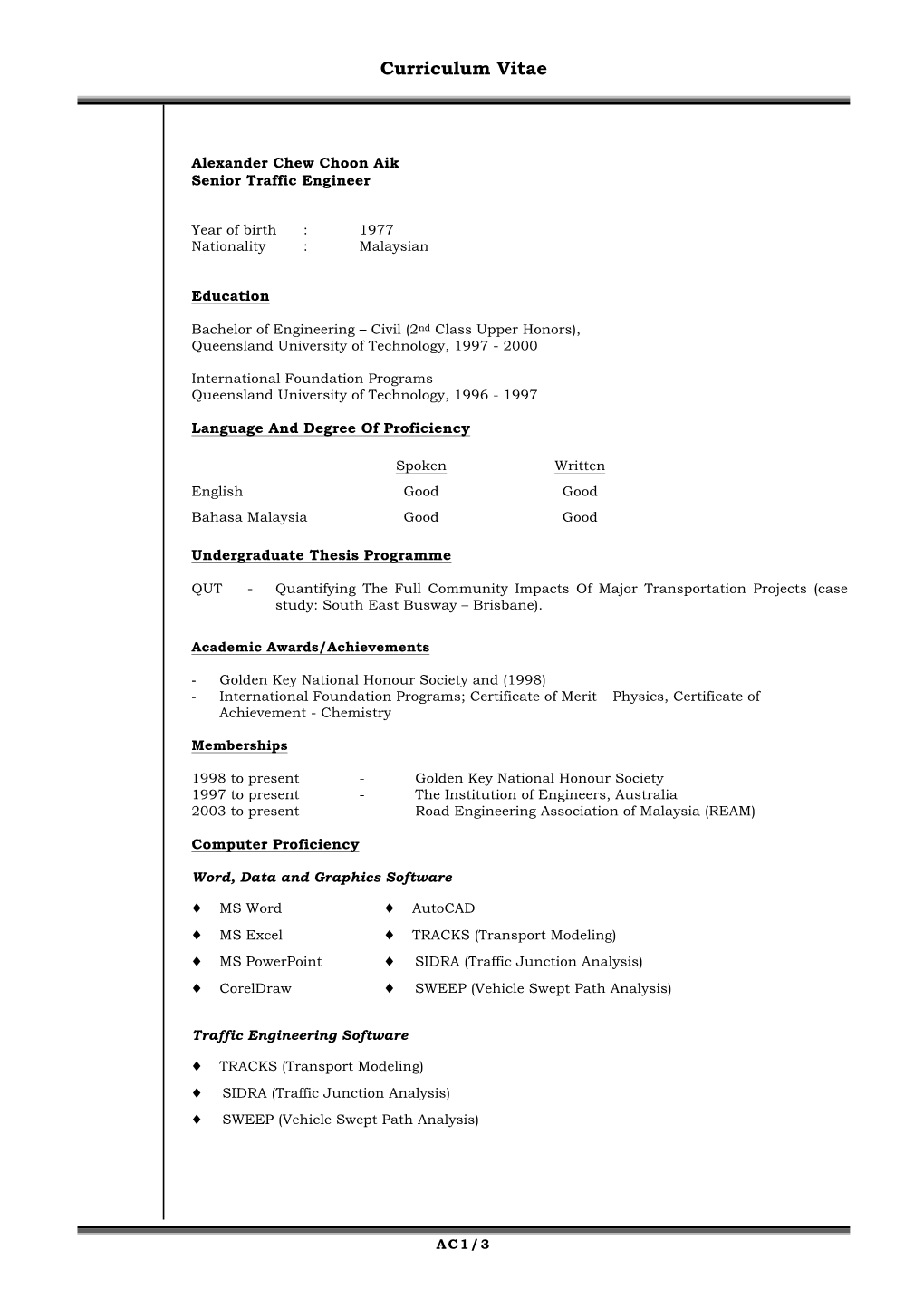 Curriculum Vitae