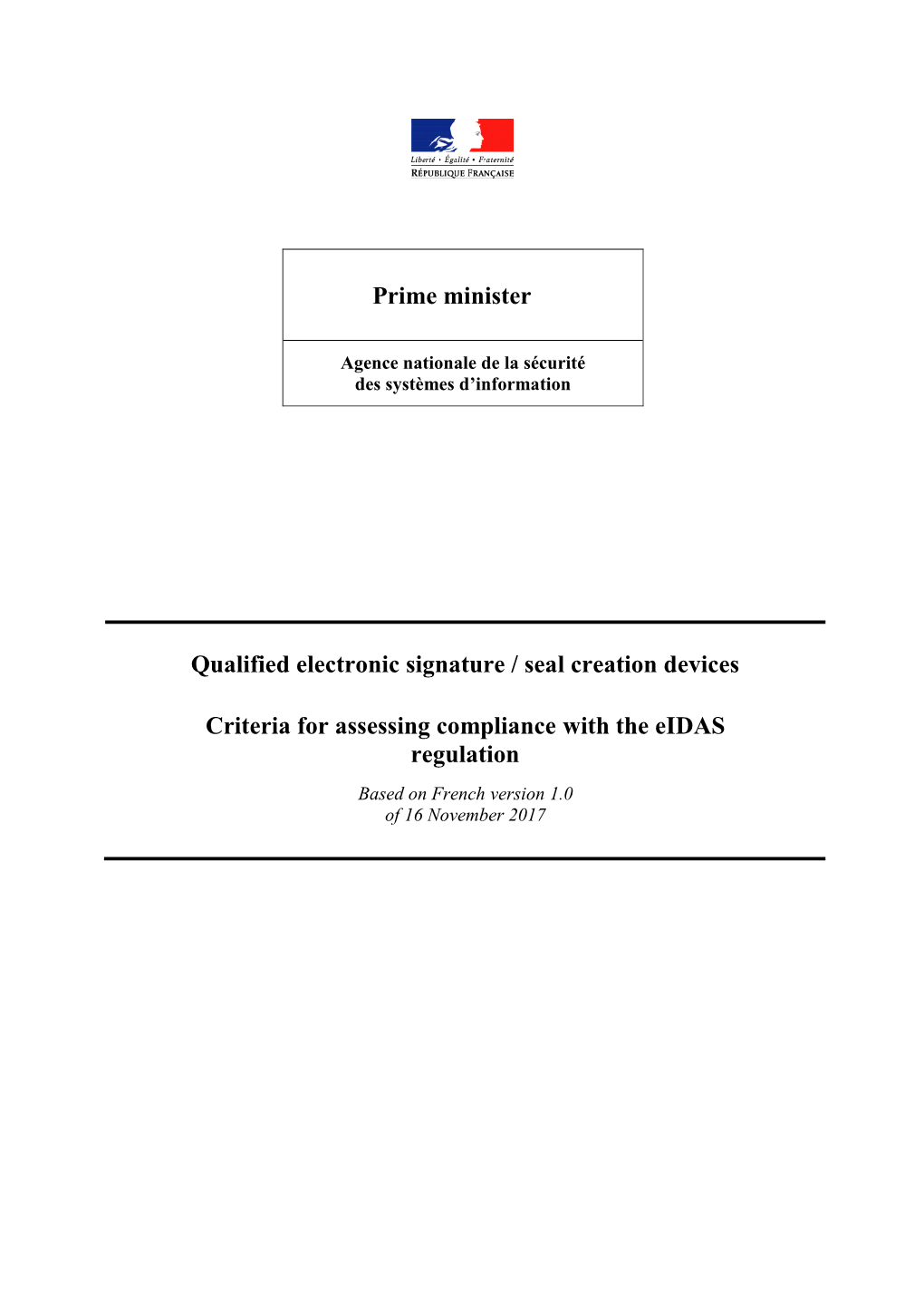 Qualified Electronic Signature / Seal Creation Devices