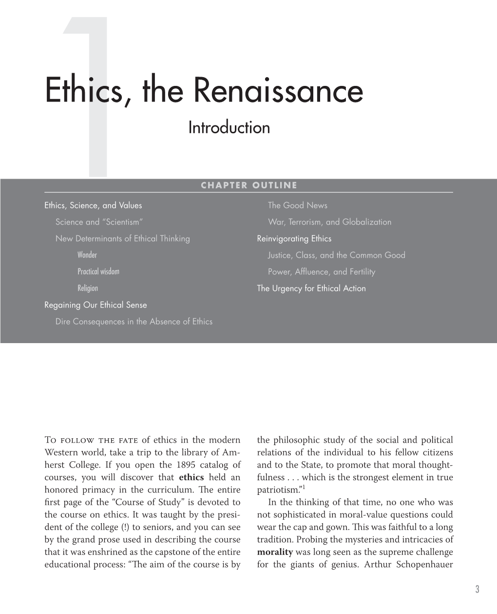 1Ethics, the Renaissance