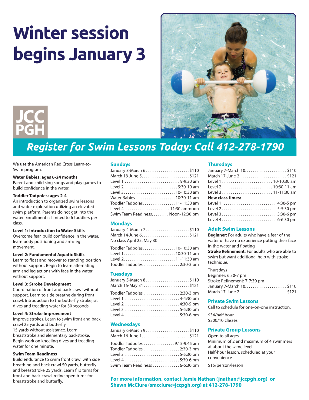Swim Lessons Winter Session Layout 1