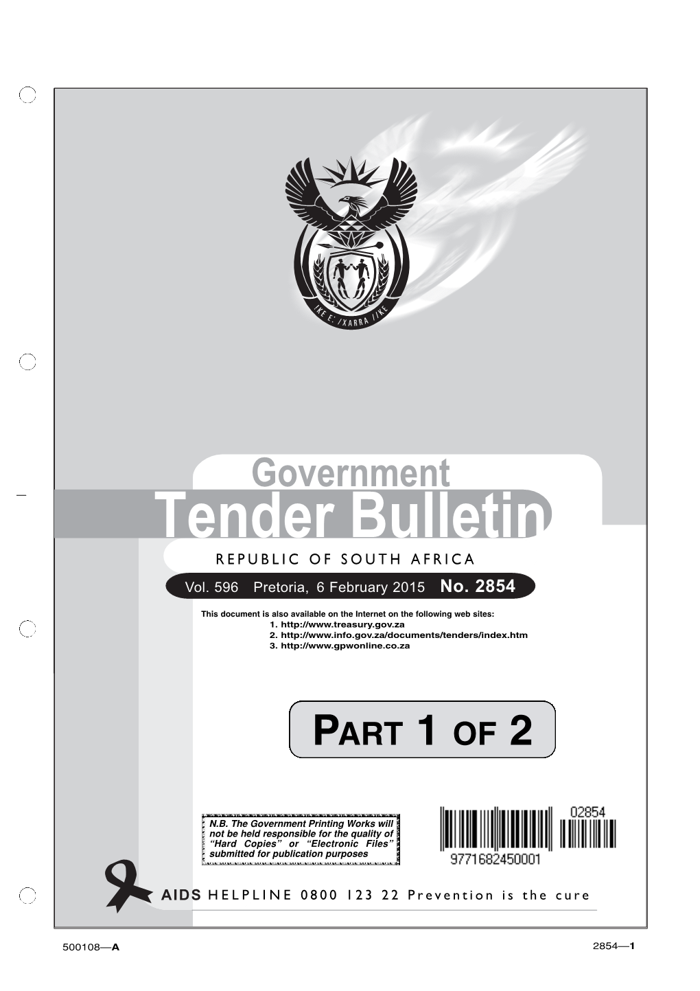 2854 6-2 Tenderbulletin