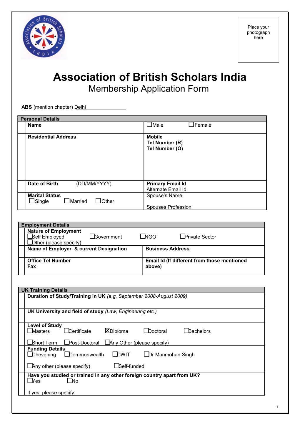 Association of British Scholars India