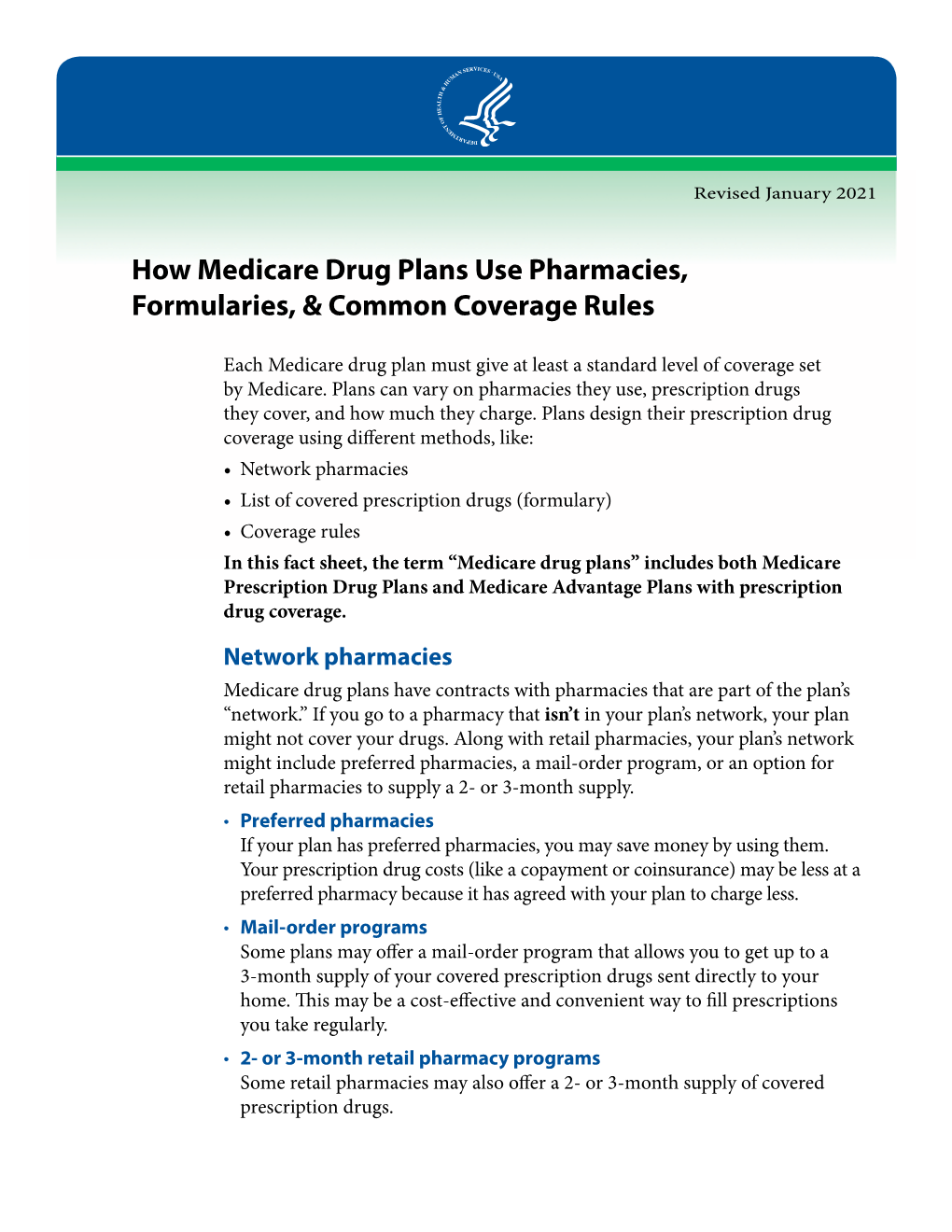 How Medicare Drug Plans Use Pharmacies, Formularies, & Common Coverage Rules