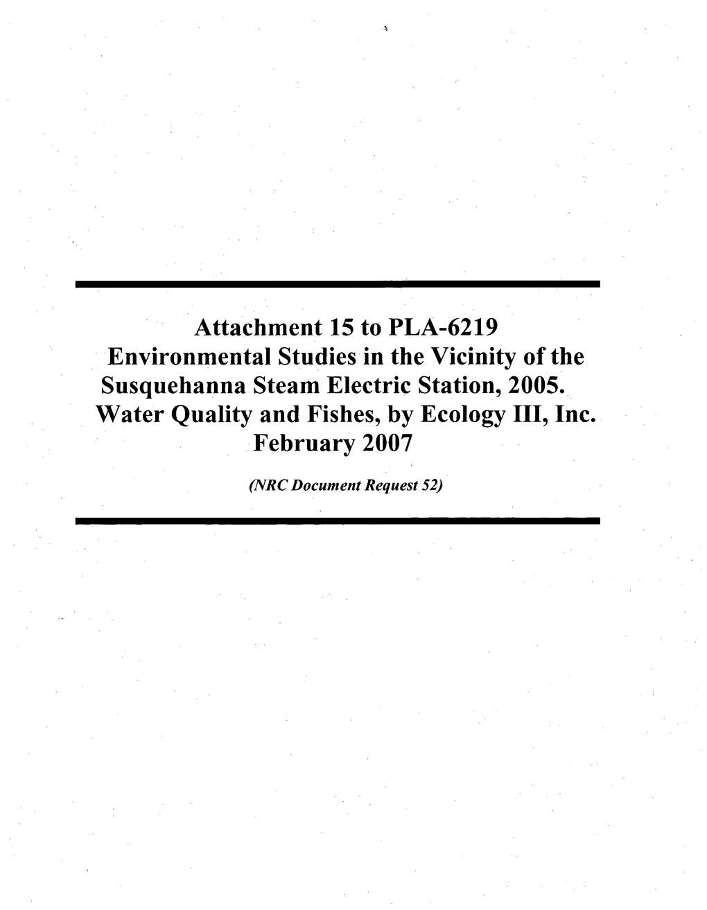Environmental Studies in the Vicinity of the Susquehanna Steam Electric Station, 2005