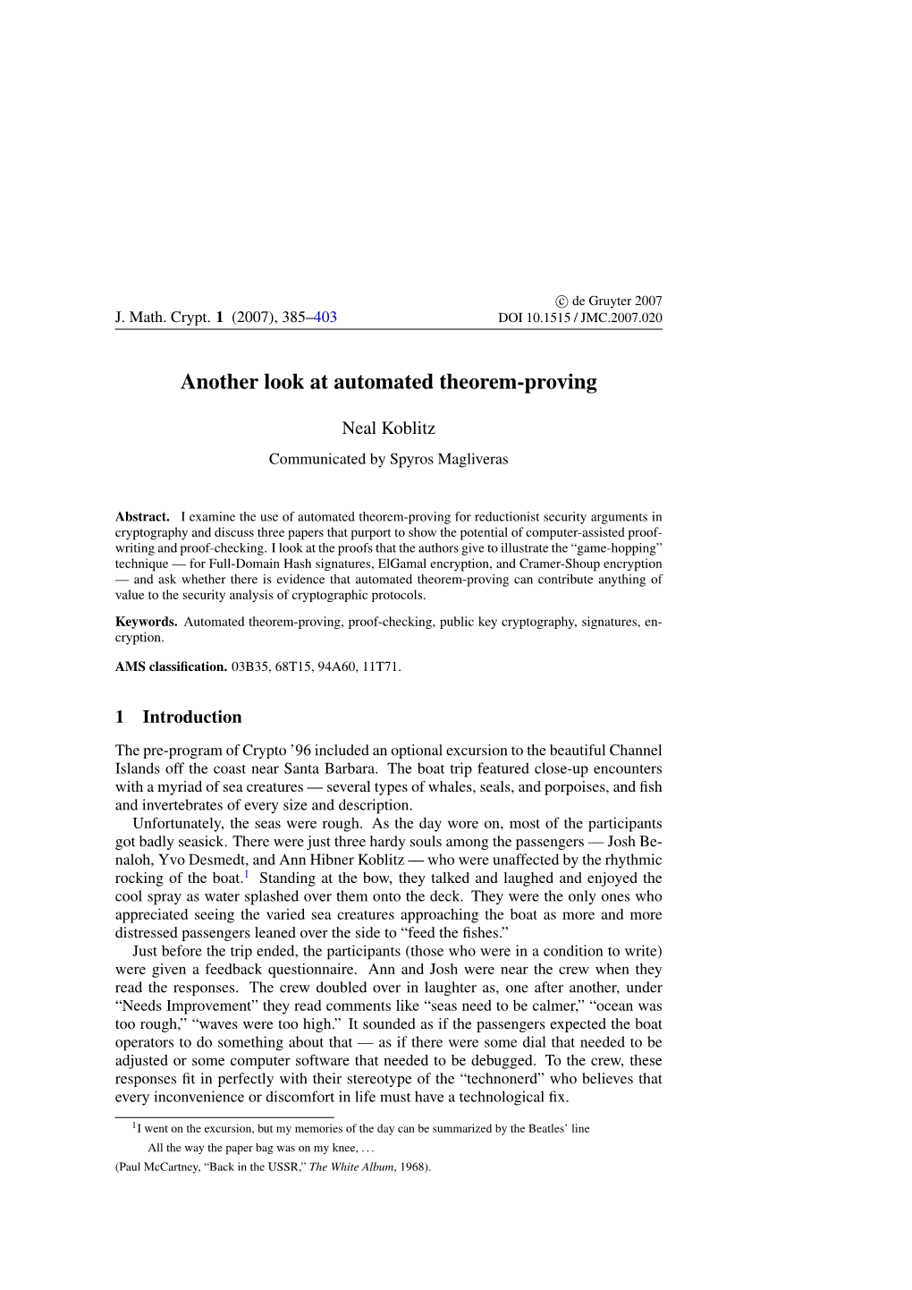 Another Look at Automated Theorem-Proving