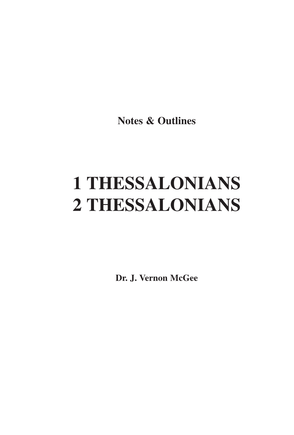 1 & 2 Thessalonians