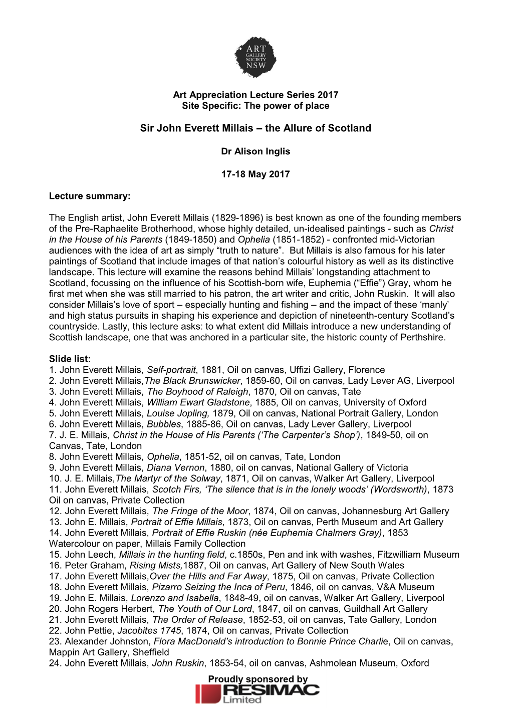 Sir John Everett Millais – the Allure of Scotland