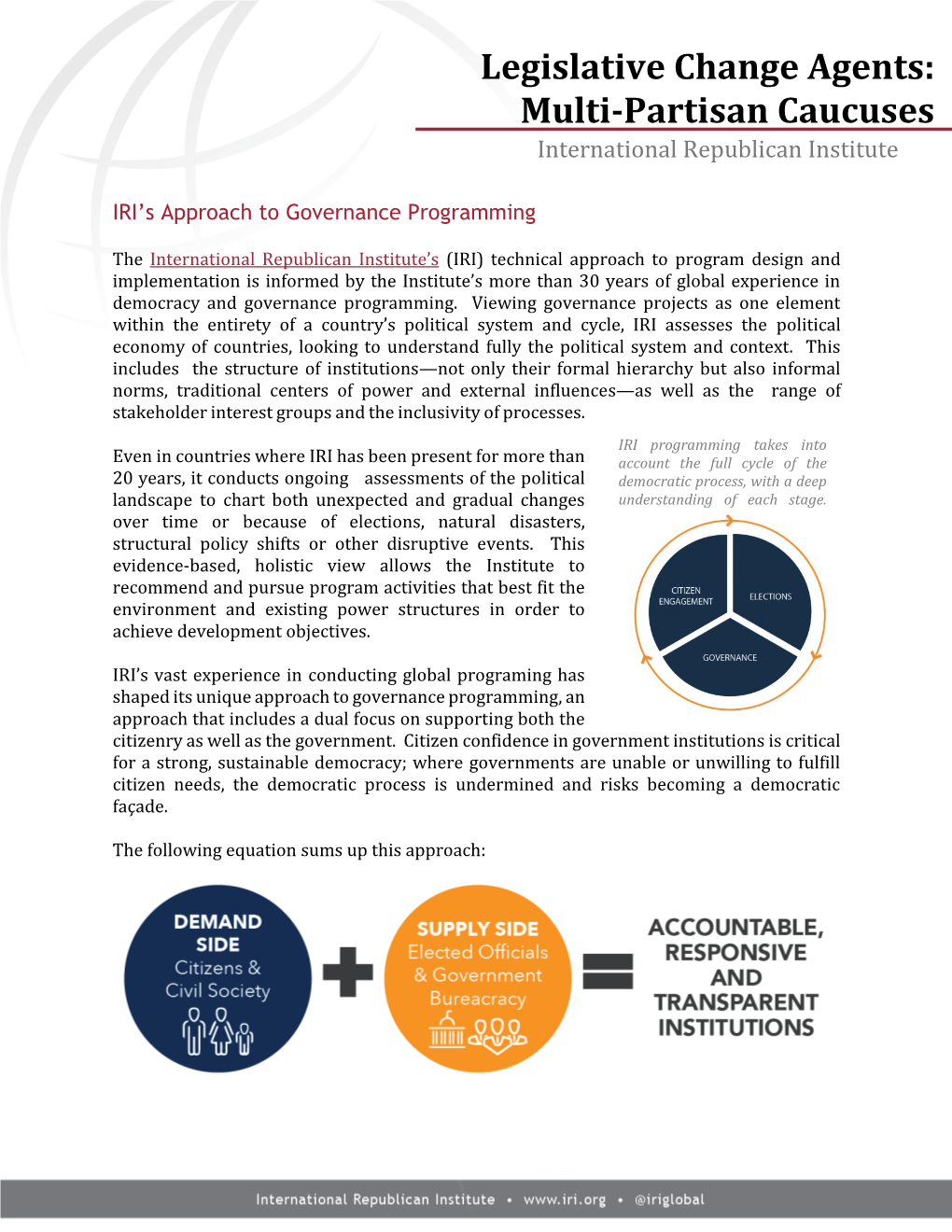 Legislative Change Agents, Building Multi-Partisan Caucuses