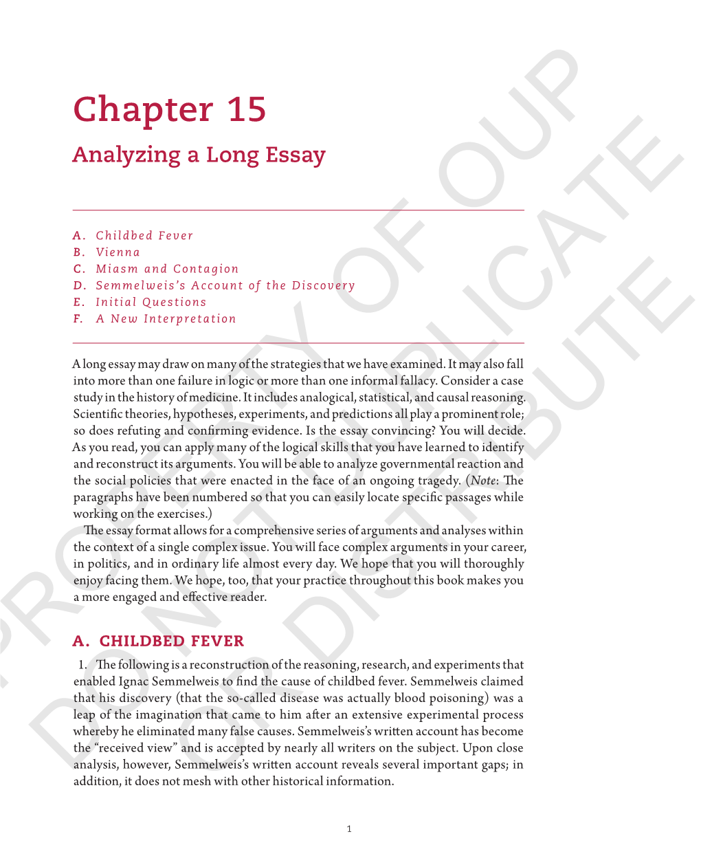 Chapter 15 Analyzing a Long Essay