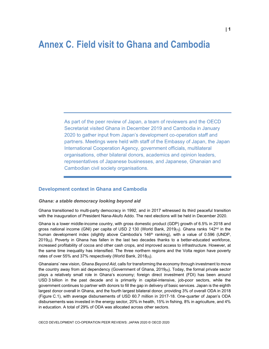 Annex C. Field Visit to Ghana and Cambodia