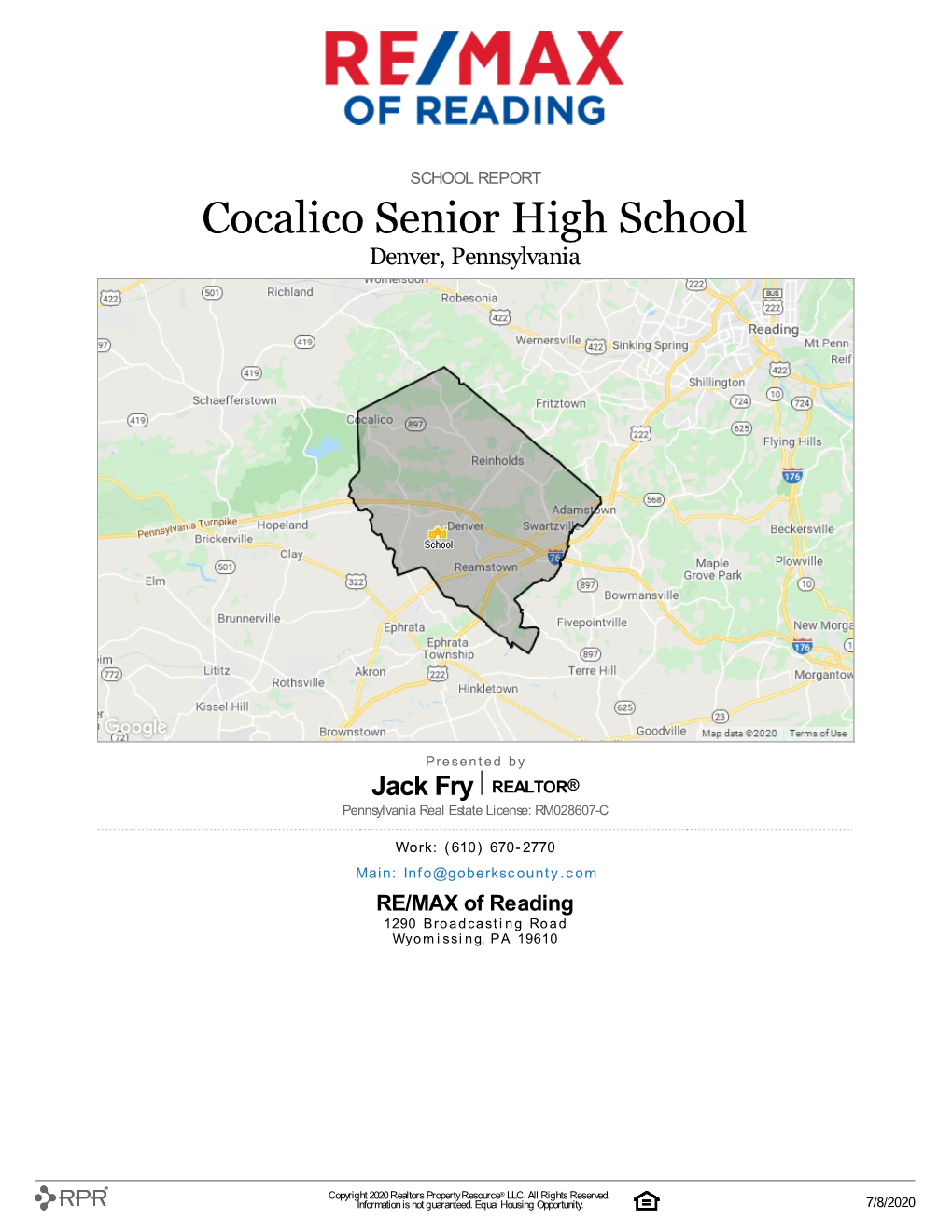 SCHOOL REPORT Cocalico Senior High School Denver, Pennsylvania