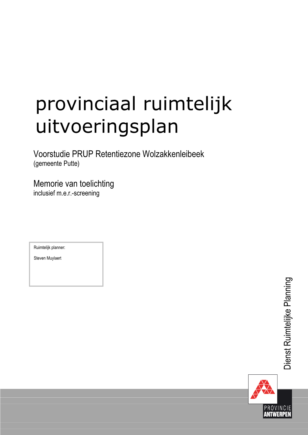 Provinciaal Ruimtelijk Uitvoeringsplan