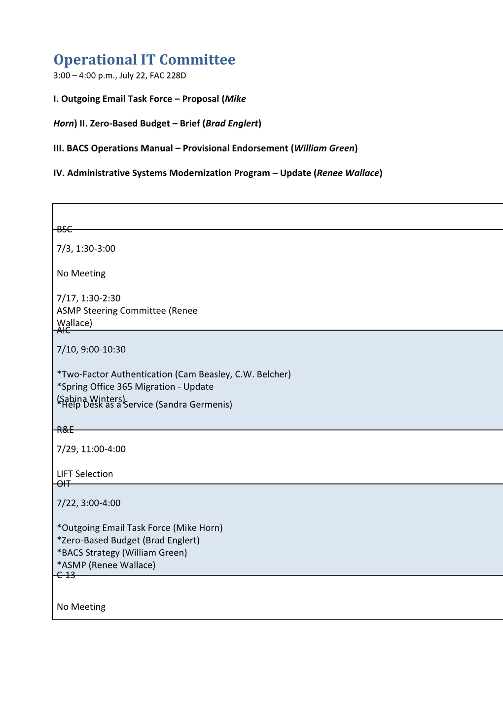 III. BACS Operations Manual Provisional Endorsement (William Green)