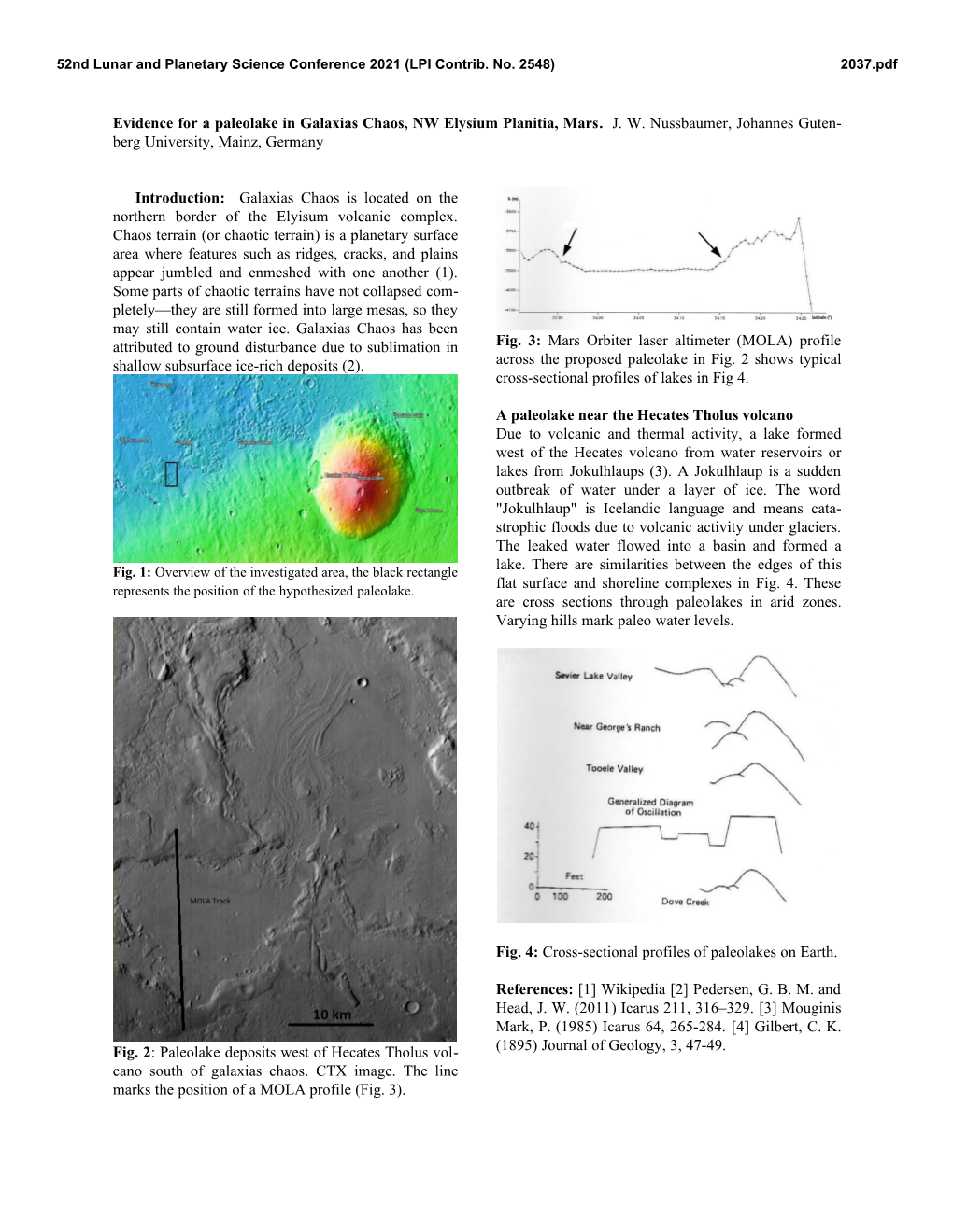 Evidence for a Paleolake in Galaxias Chaos, NW Elysium Planitia, Mars