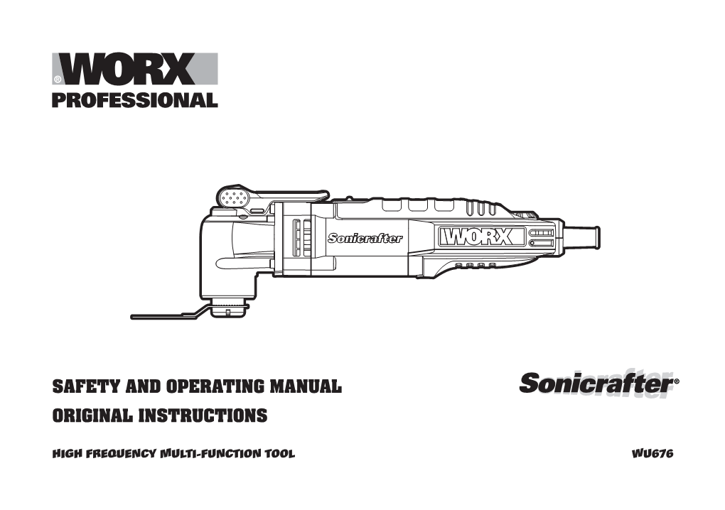 Safety and Operating Manual Original Instructions