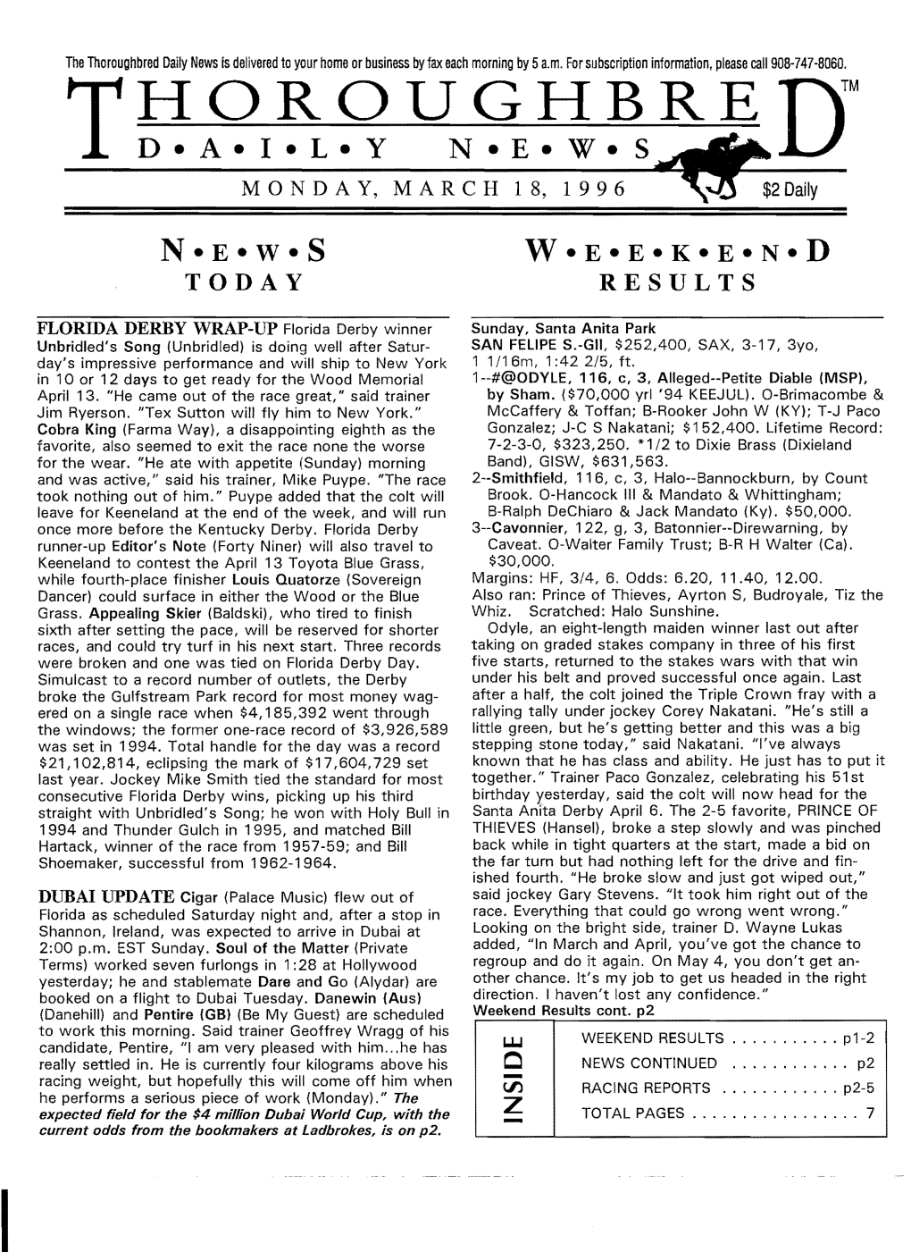 T~?I~~Un~~~Re Dm M 0 N Day, Mar Chi 8, 1 9 9 6