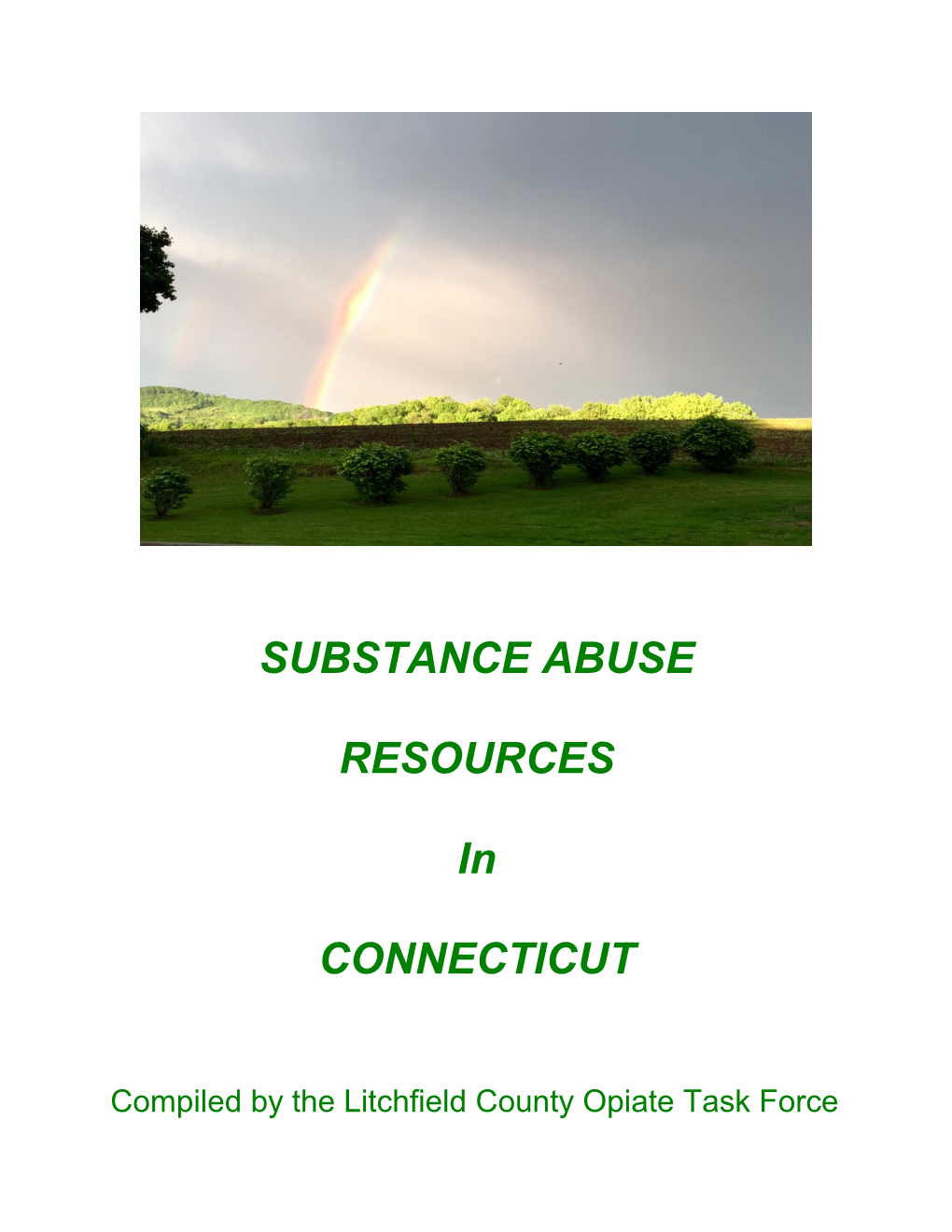 SUBSTANCE ABUSE RESOURCES in CONNECTICUT