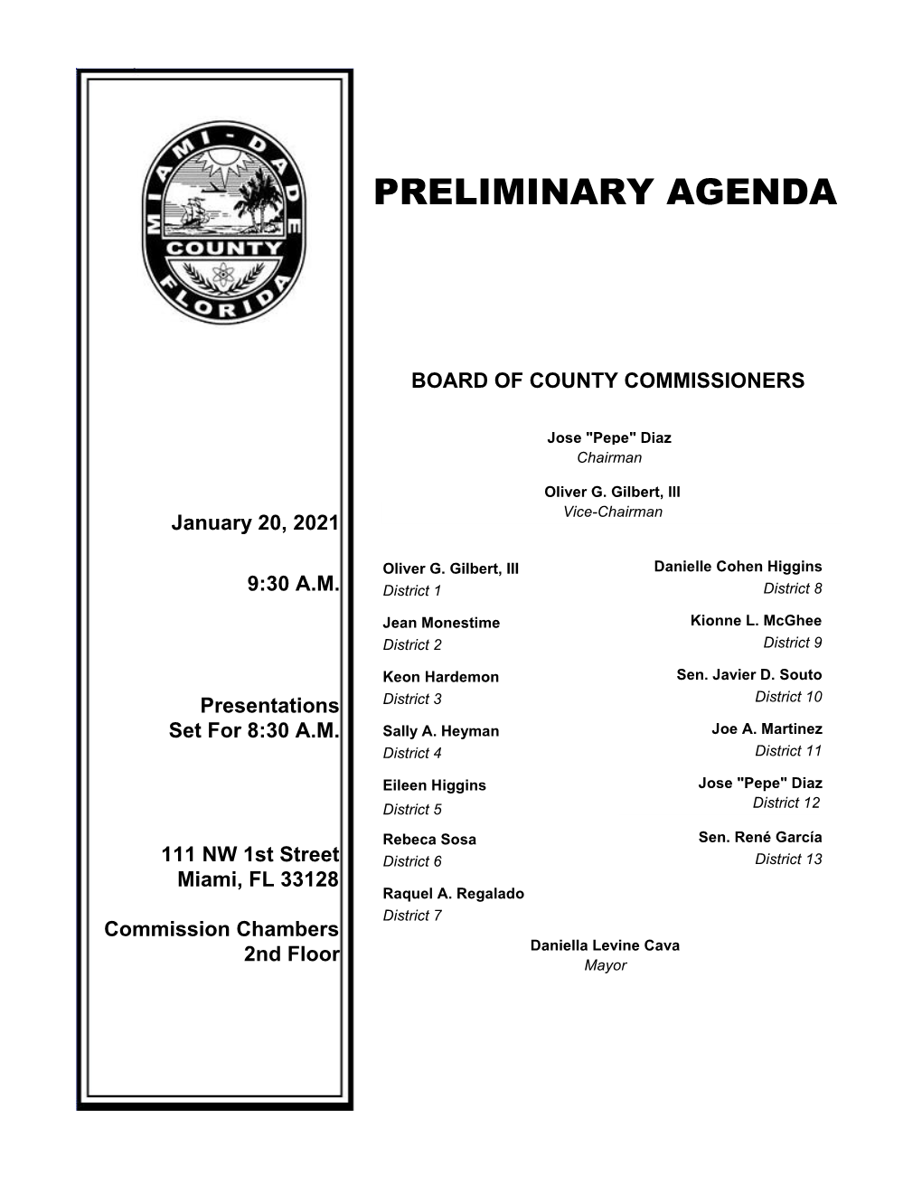 Official Agenda