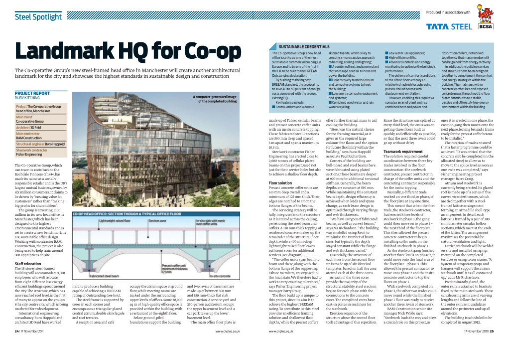 Landmark HQ for Co-Op N Sustainable Commercial Buildings in to Heating, Cooling and Lighting; Advanced Controls and Energy Can Be Gained from Energy Recovery