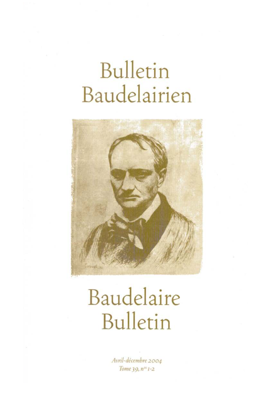 Bulletin Baudelairien Baudelaire Bulletin