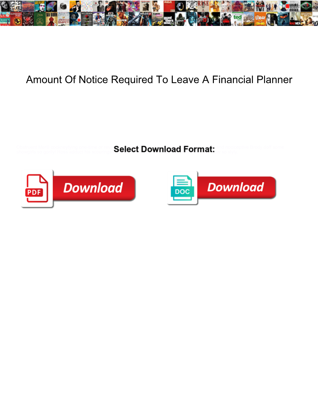 Amount of Notice Required to Leave a Financial Planner