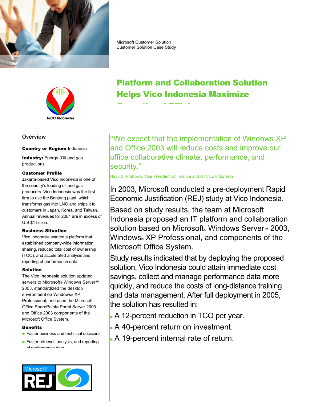 Platform and Collaboration Solution Helps Vico Indonesia Maximize Operational Efficiency