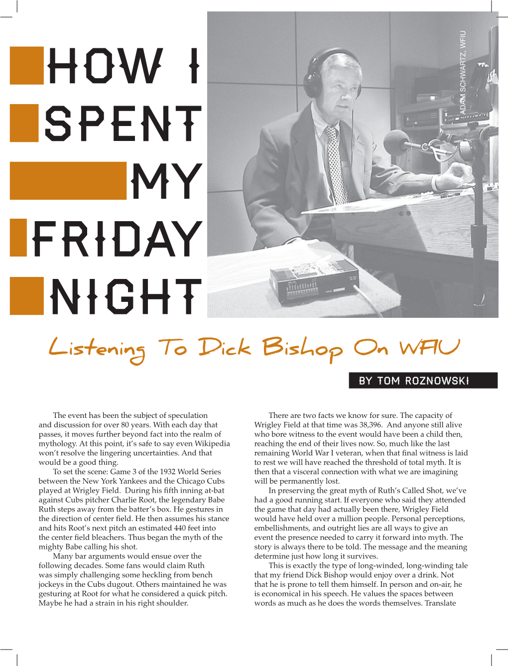 How I Spent My Friday Nights – Dick Bishop on WFIU