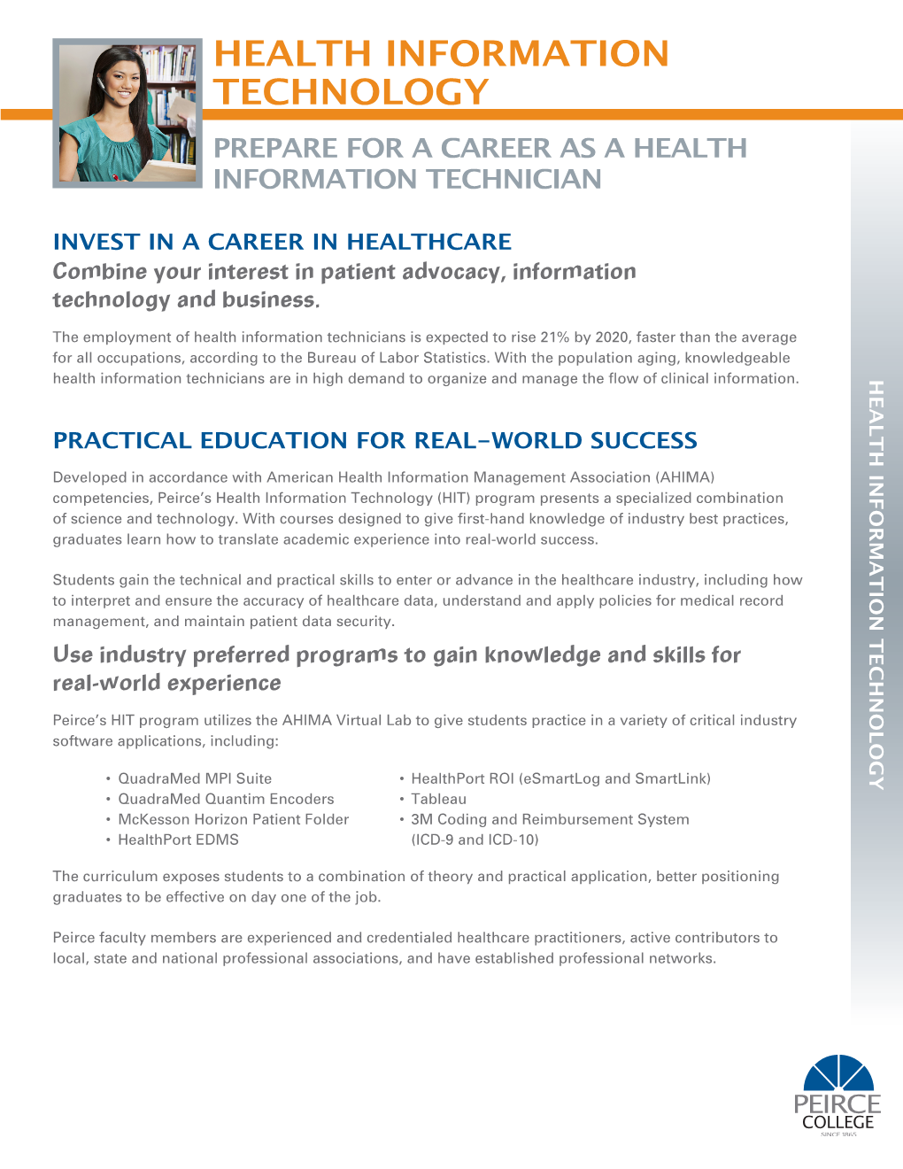 Health Information Technology Prepare for a Career As a Health Information Technician