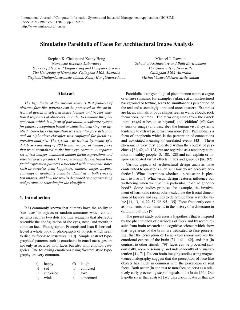 Simulating Pareidolia of Faces for Architectural Image Analysis