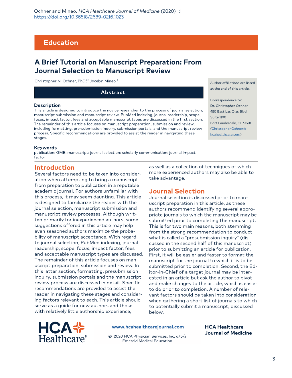 From Journal Selection to Manuscript Review