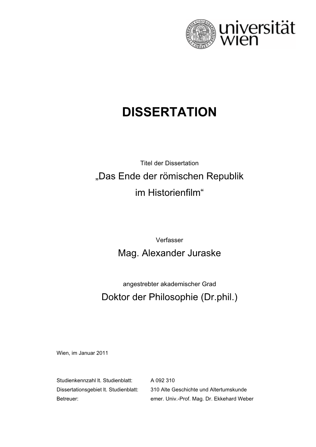 Dissertation